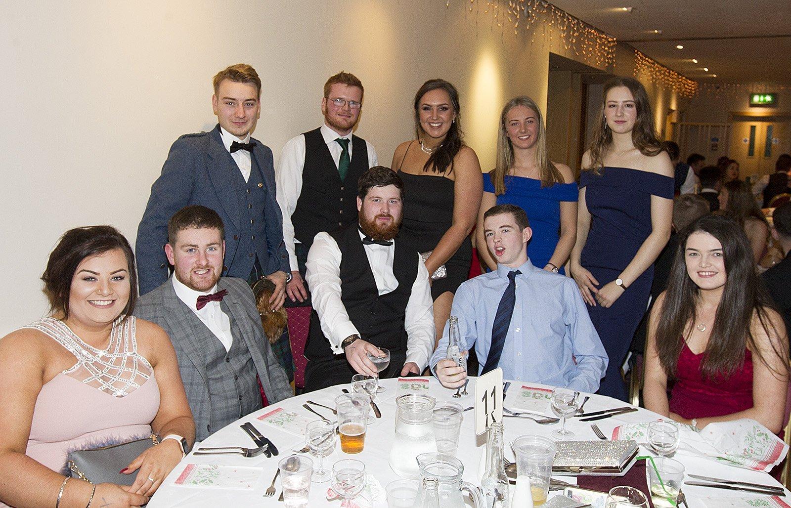 Revellers at Friday's young farmers' ball at Kelso's Cross Keys Hotel.