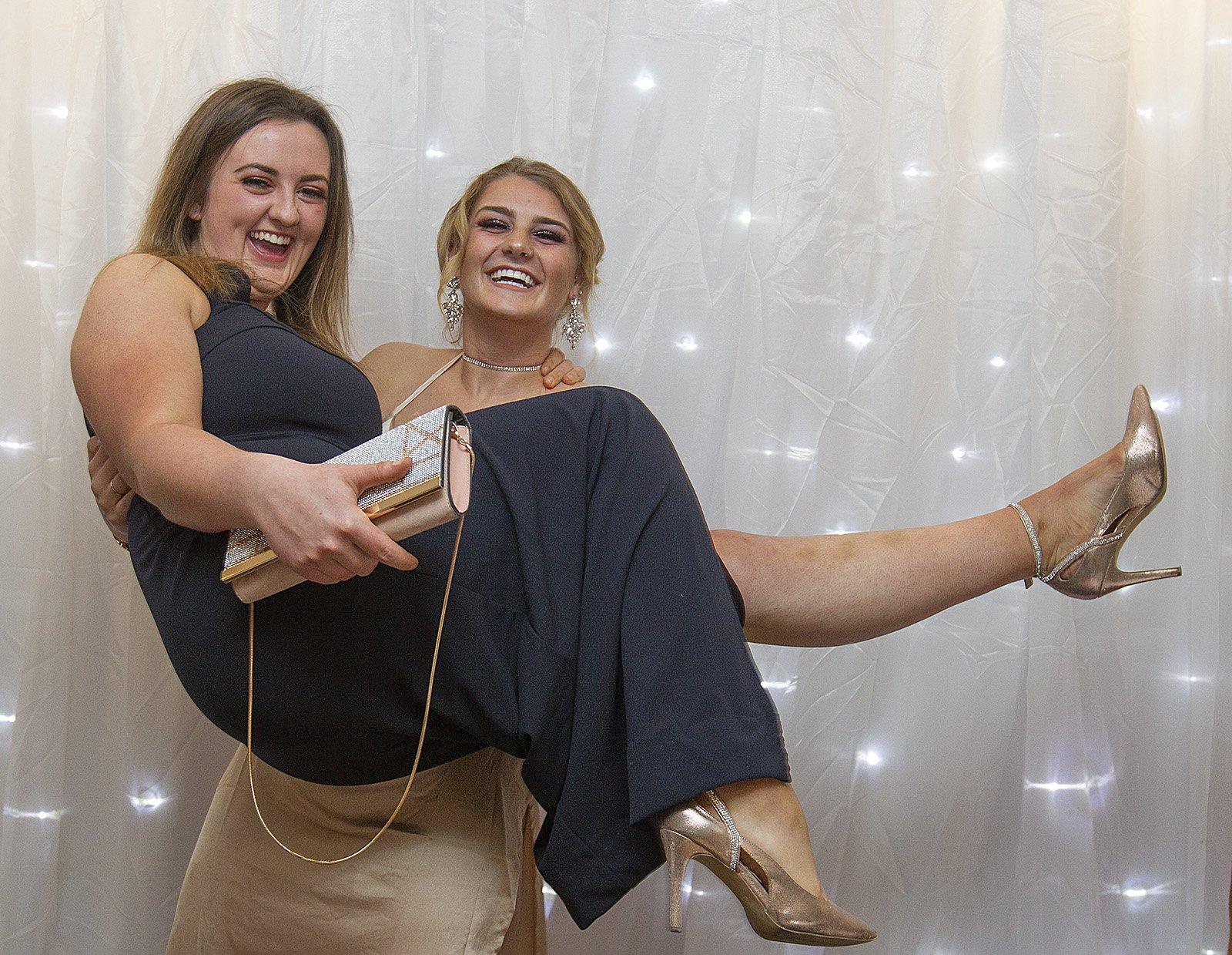 Revellers at a young farmers' ball held in Kelso on Friday.