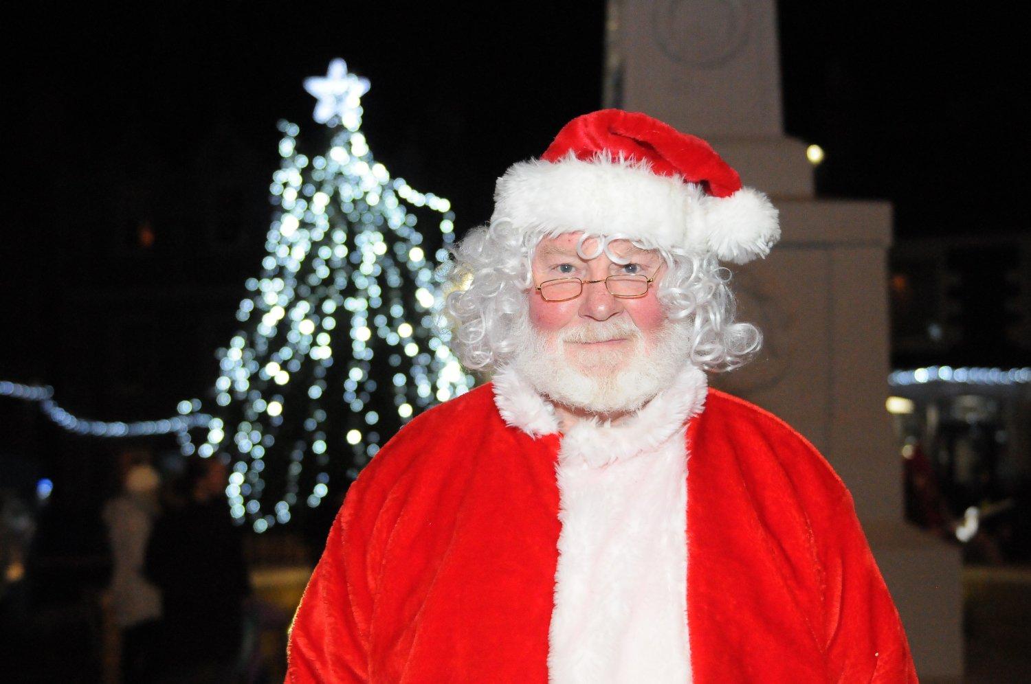 Santa in Selkirk Market Place.
