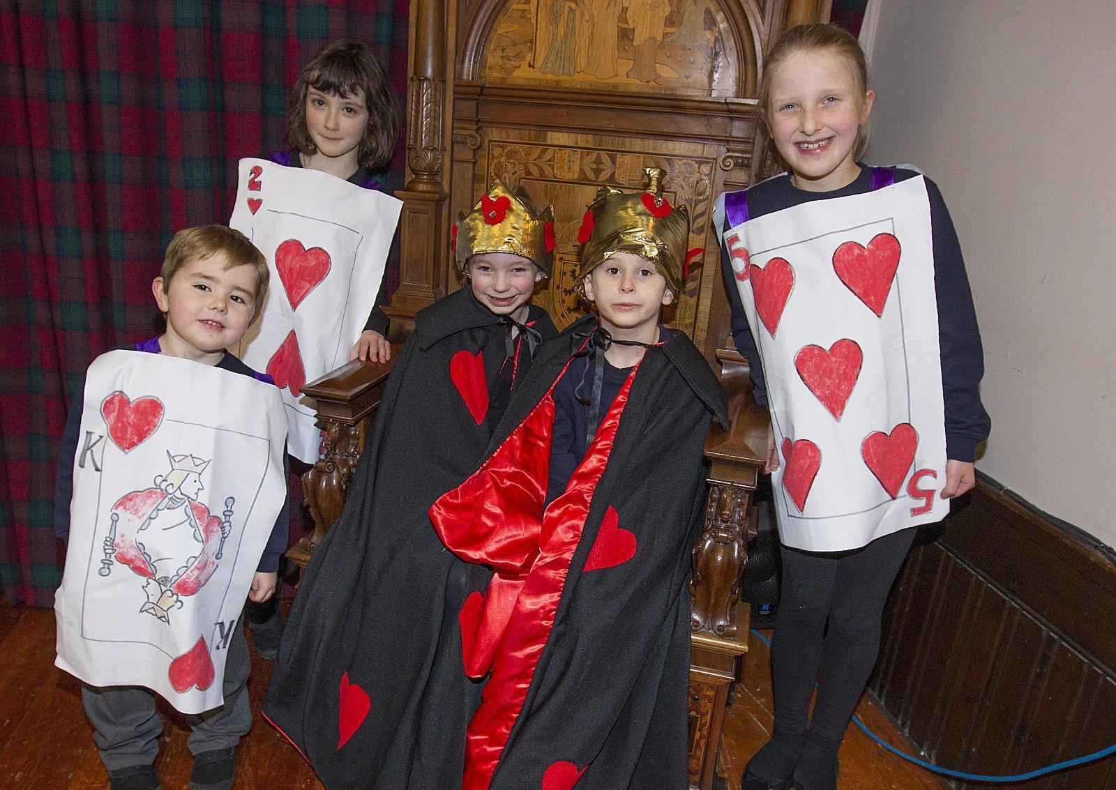 Knave Finley Mitchell, 2 of Hearts, Ada Davidson, Queen Isla Black, King Dylan Stanners and 5 of Hearts Fiona Mendyk