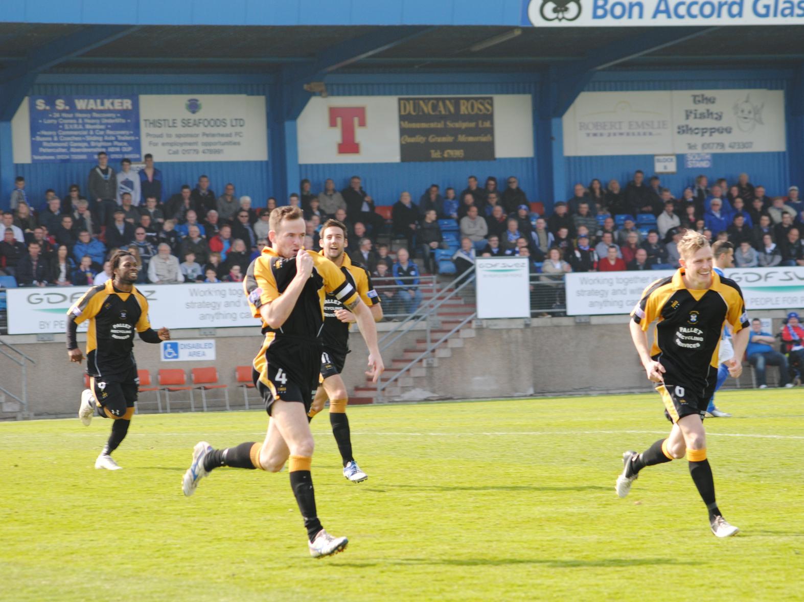 In 2013 David Muir's 48th minute goal secured a play-off win over Peterhead to secure Second Division football.