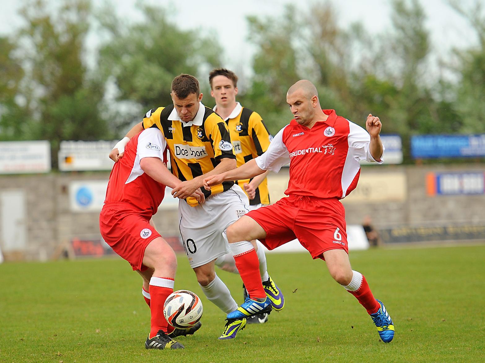 East Fife were relegated at Bayview after suffering a 3-2 aggregate loss to Stirling Albion in 2014.