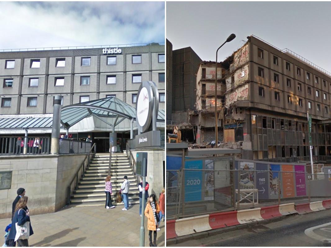 The infamously ugly shopping centre on Leith Street has been undergoing a high-profile re-development that is due to be completed in the next couple of years.