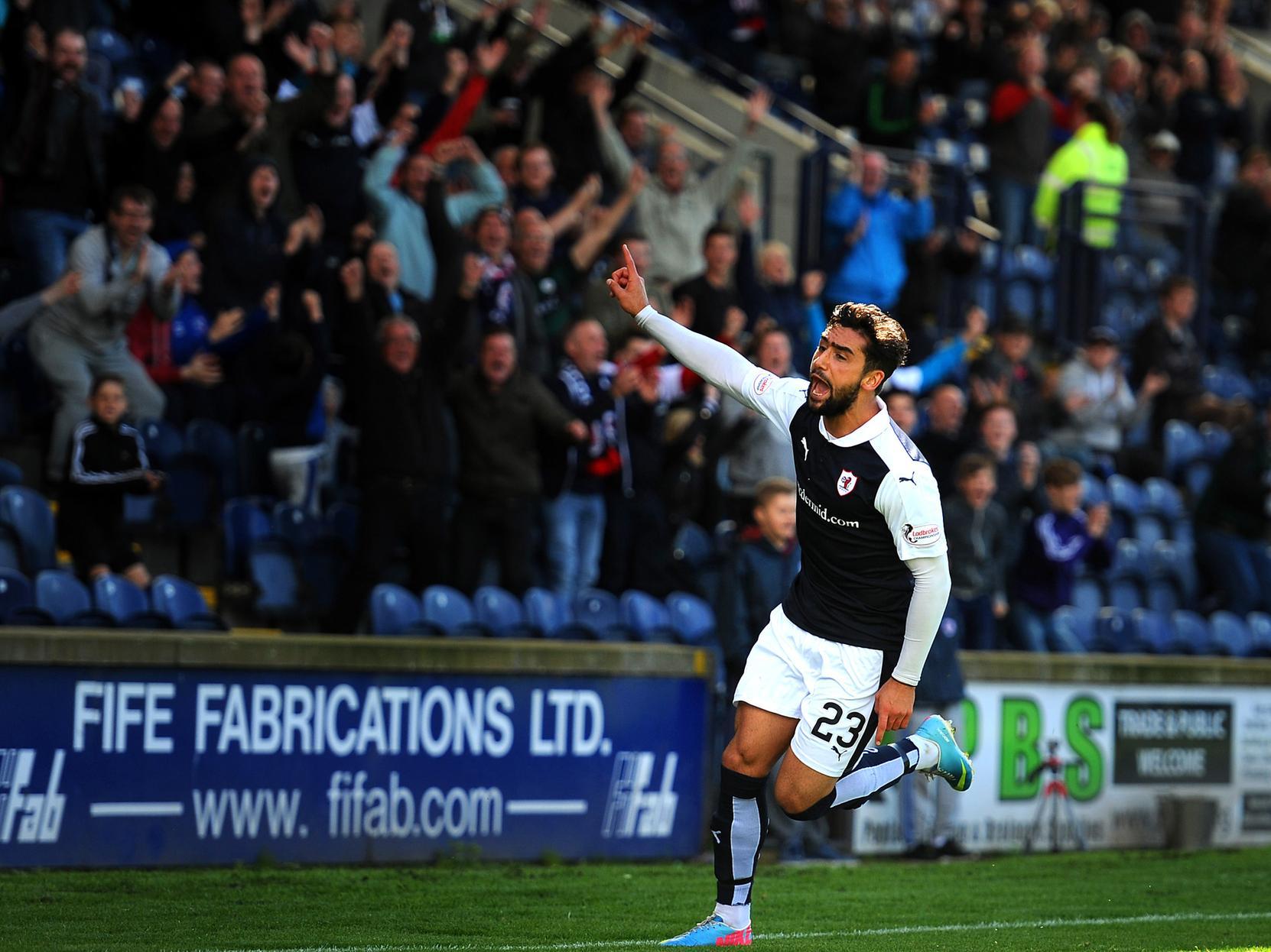 Was a virtual ever-present in his two seasons at Stark's Park between 2014 and 2016 making 87 appearances and scoring two goals.