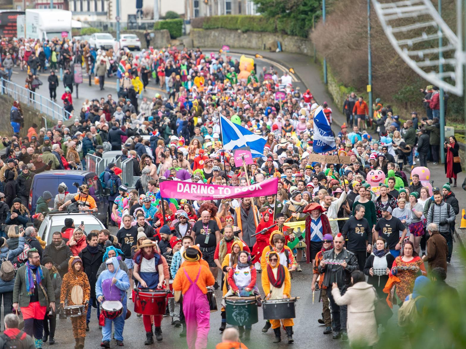 More than 1000 revellers, many clad in fancy dress, took part in Edinburgh's annual Loony Dook event to herald the start of a new decade. Pictures from South Queensferry by Ian Georgeson.