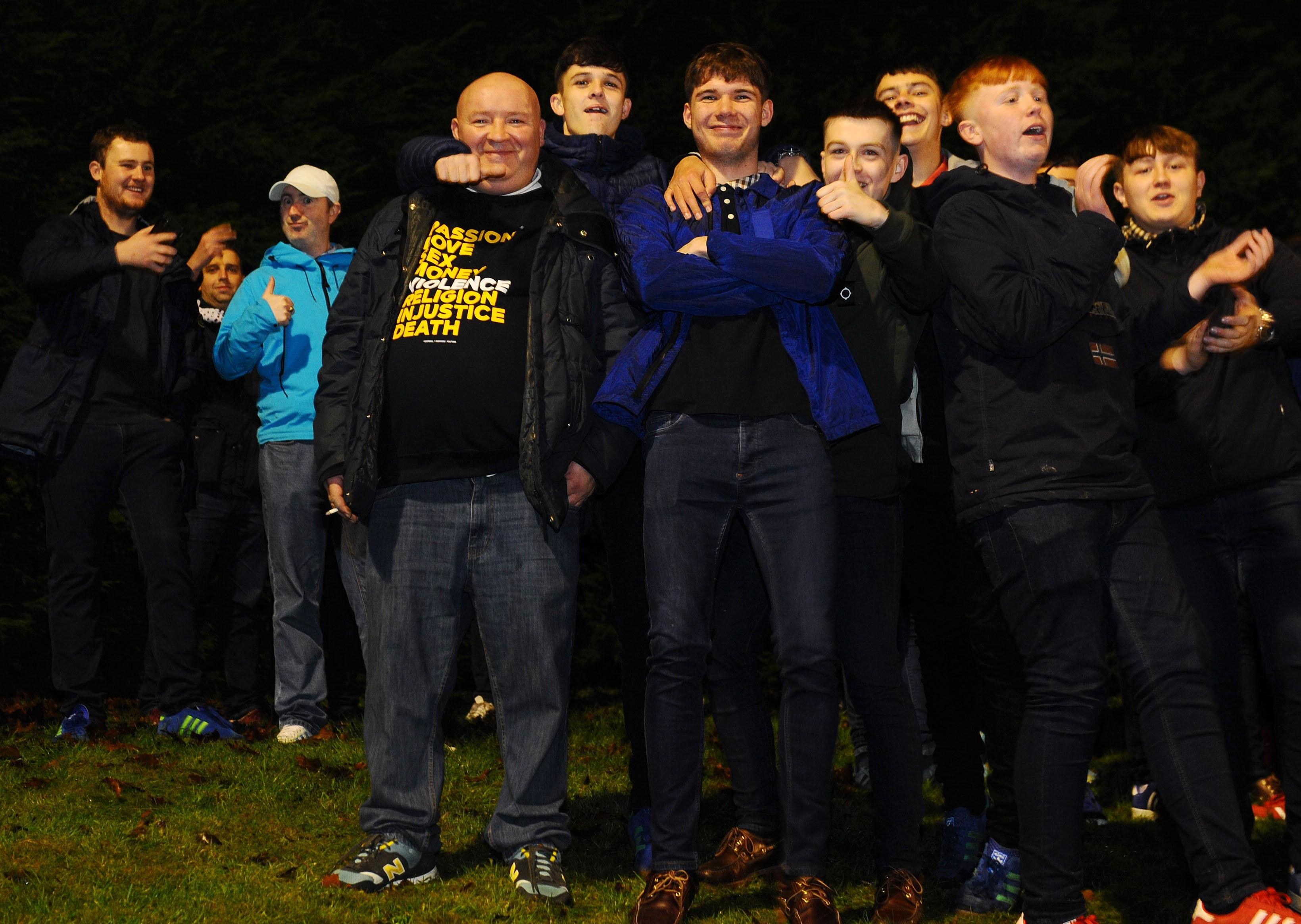 Linlithgow Rose v Falkirk FC. William Hill Scottish Cup third round. Falkirk fans.