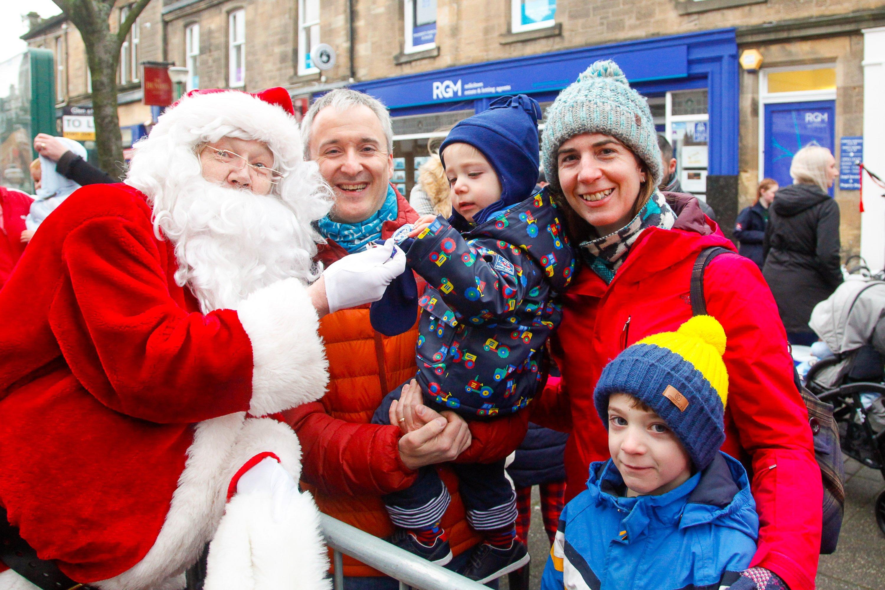 Grangemouth Reindeer and Santa Parade on Saturday, November 23. The Campbell family from Larbert. Picture by Scott Louden.