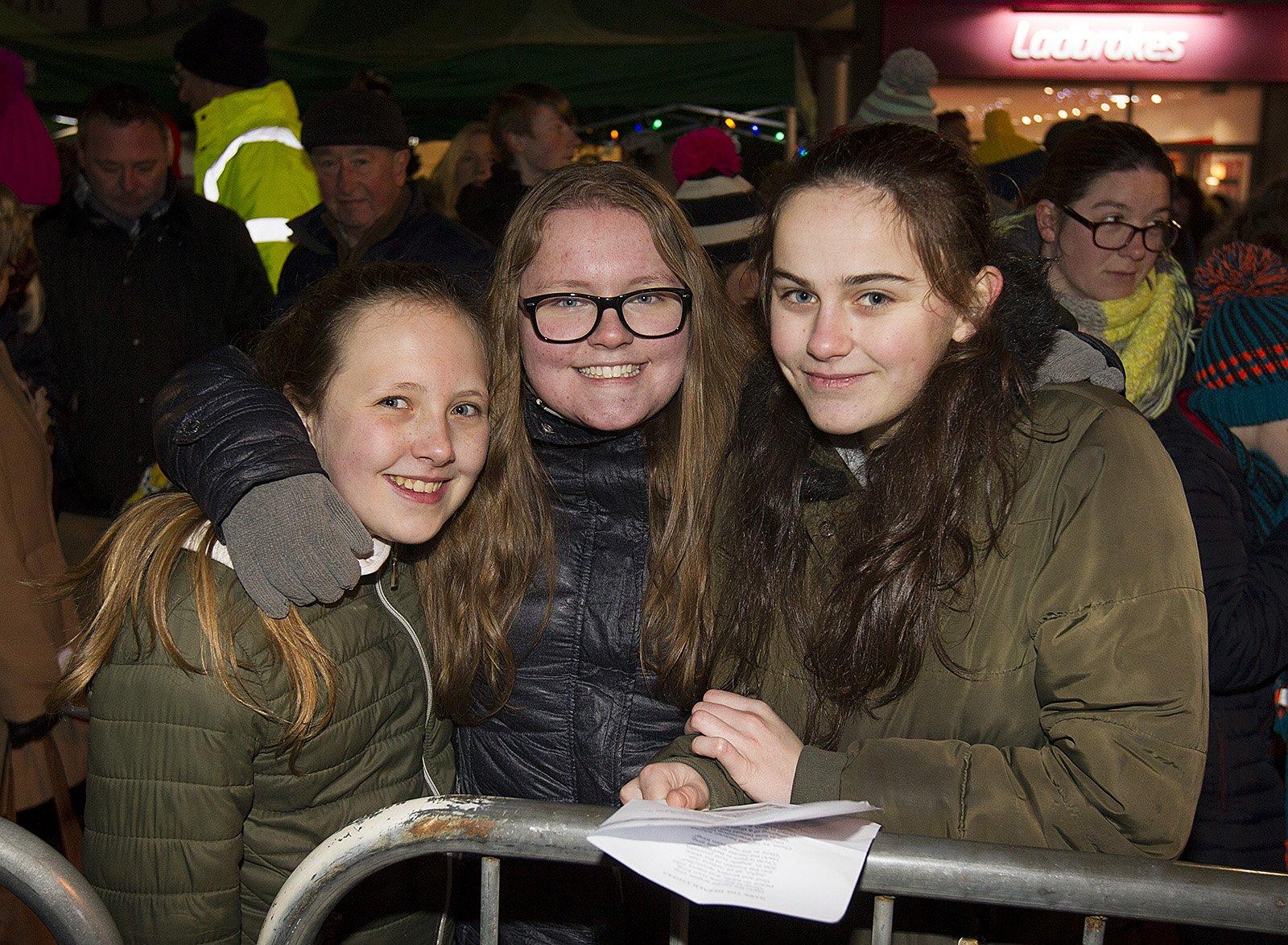 Waiting for Santa at Hawick, Grace Collinson, Zara Gilfether and Amy O'Rourke