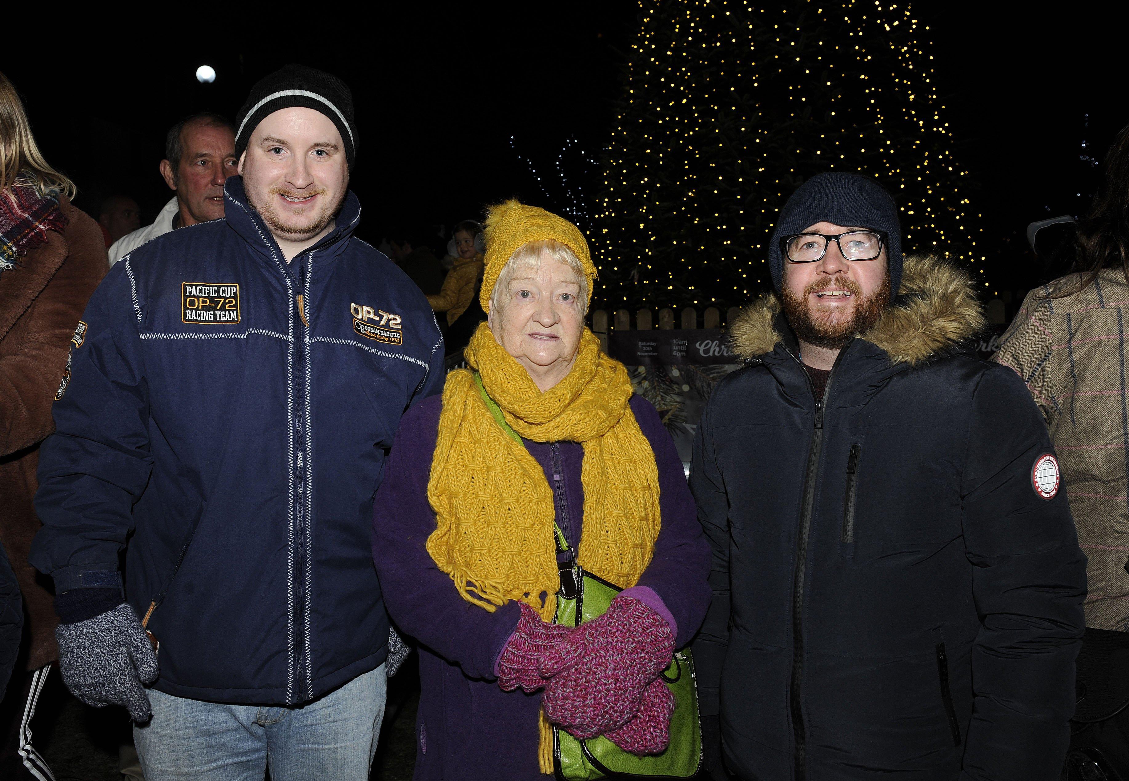 Councillor Euan Jardine with mum Liz and brother Danny