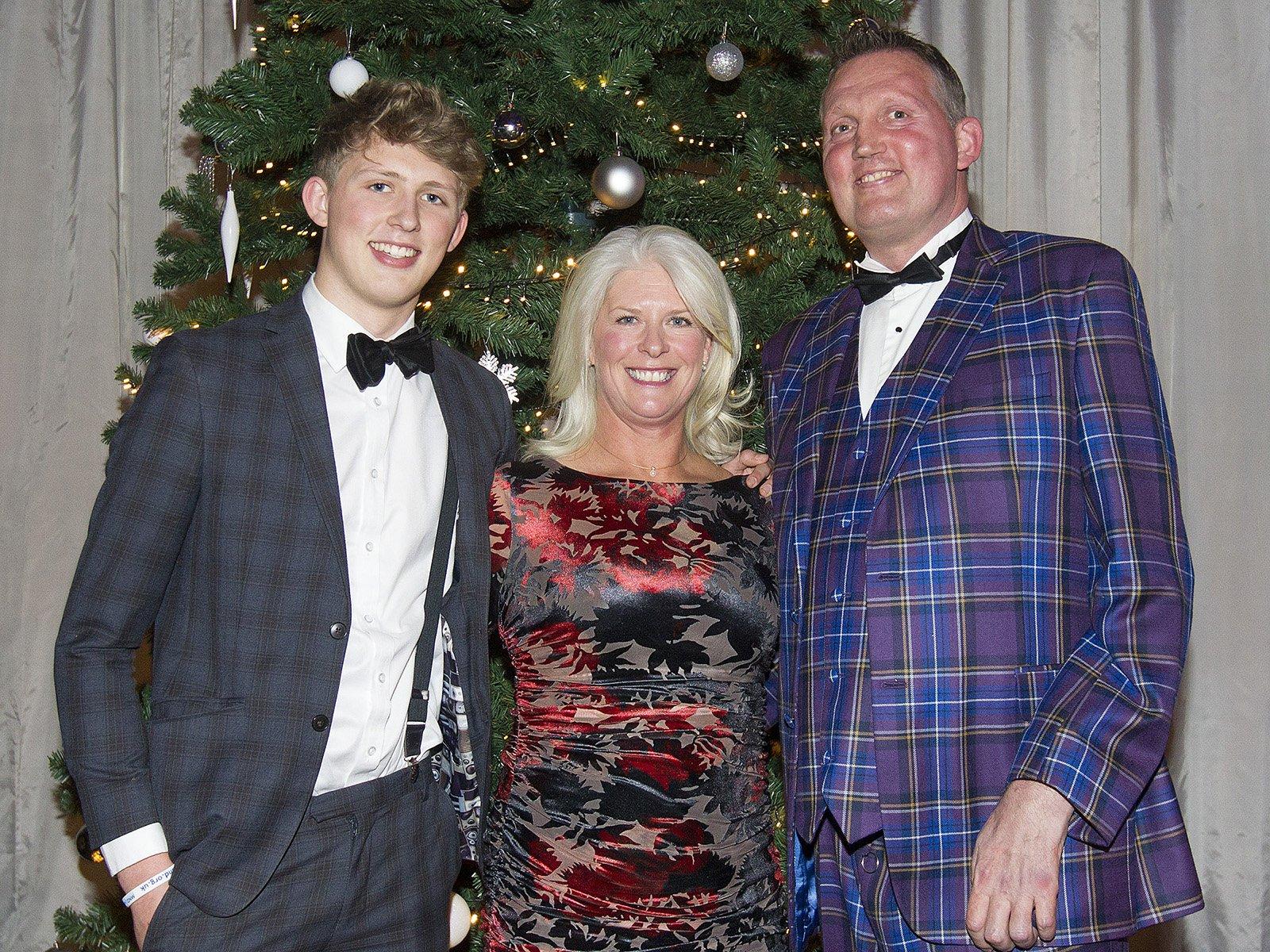 Hamish, Cathy and Doddie Weir supporting the George Crawford Legacy Trust in Kelso at the weekend.