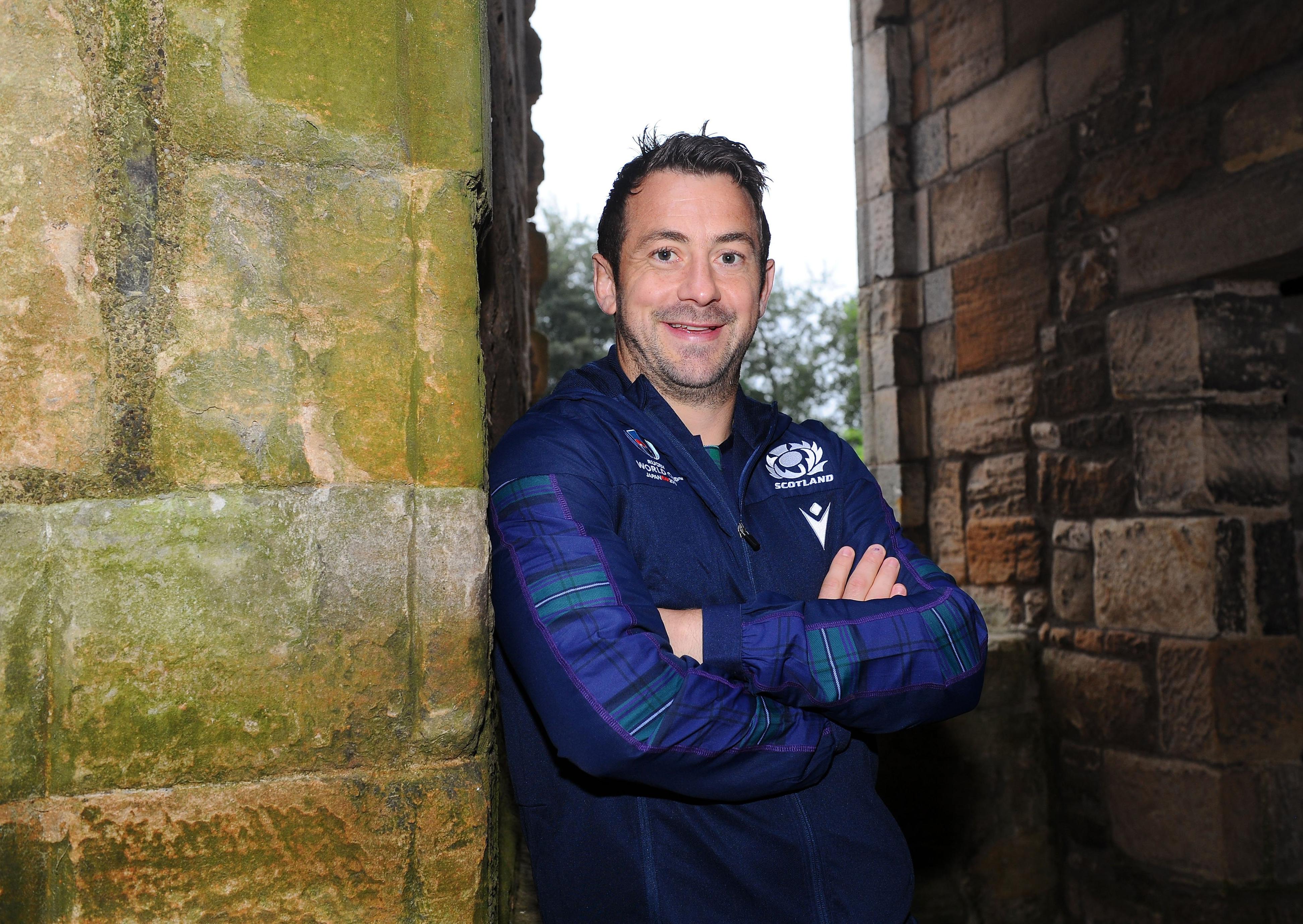 Greig Laidlaw at Linlithgow Palace after being named in the Scotland Rugby Union World Cup squad for Japan 2019.