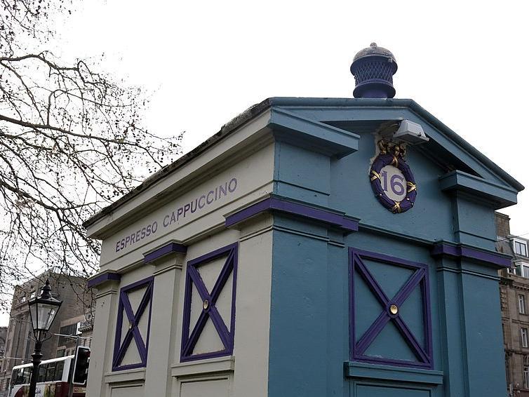 Along with several other former police boxes across the city, this police box on West Princes Street Gardens is a Category B listed building. It was designed in the late 1930s and features a rooftop siren.