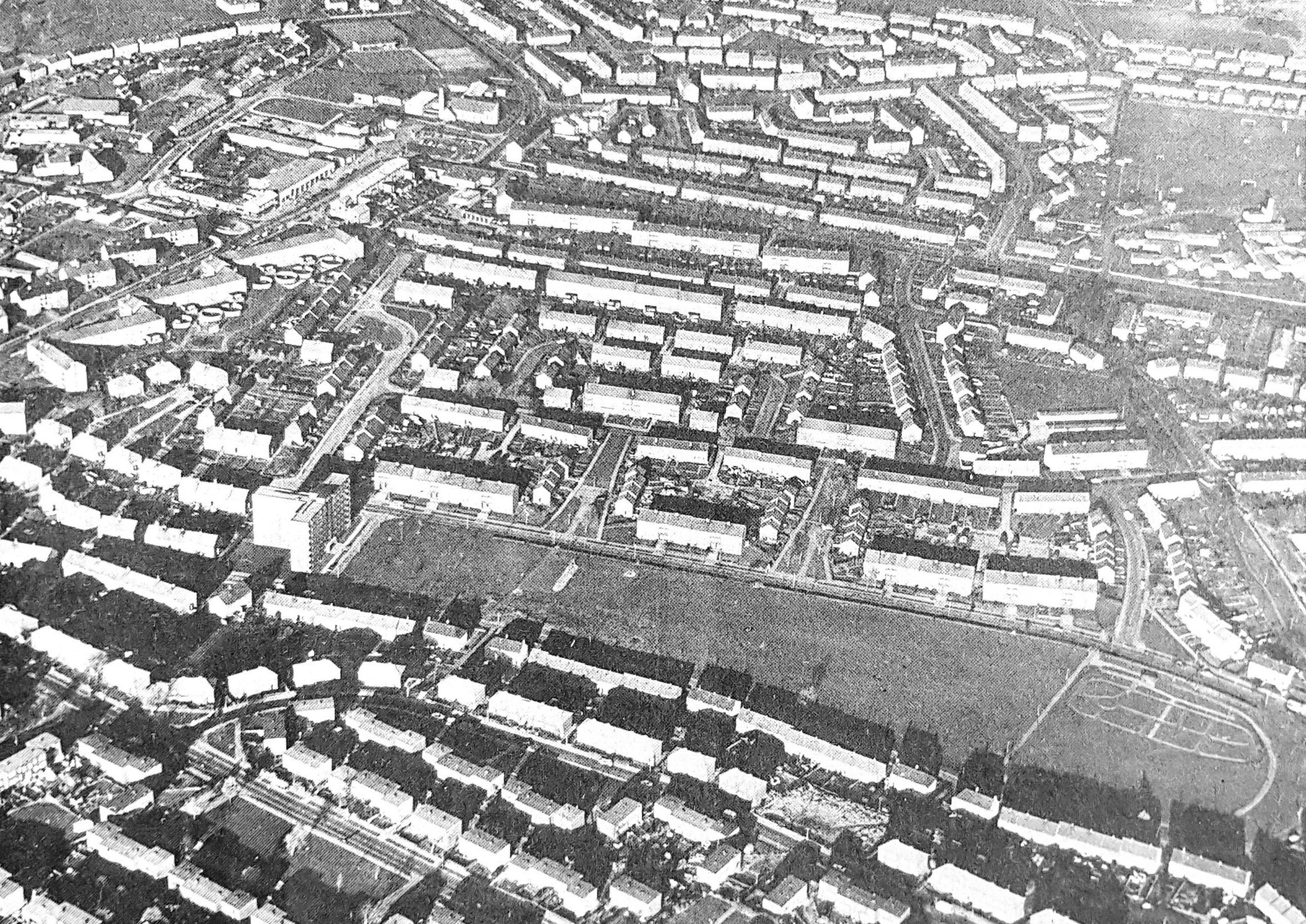 We start with this picture overlooking the Valley area of town. Kirkcaldy's first ever mulit-storey flats can be seen to left of the grassy area.