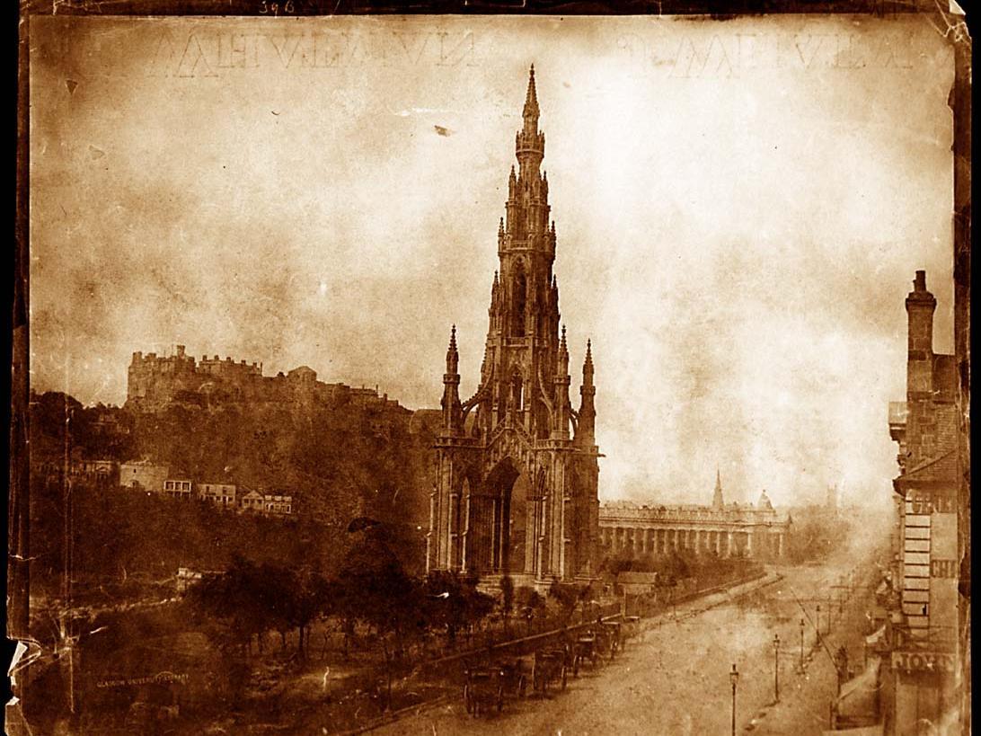 The classic view of Edinburgh Castle as a backdrop to the Scott Monument was brand new in 1846.