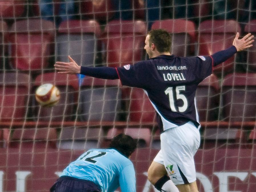 Steve Lovell gave Falkirk a 16th minute lead at Tynecastle but it only lasted two minutes before Bruno Aguiar brought the hosts level. Andy Driver's second half goal then won the game for the Jambos