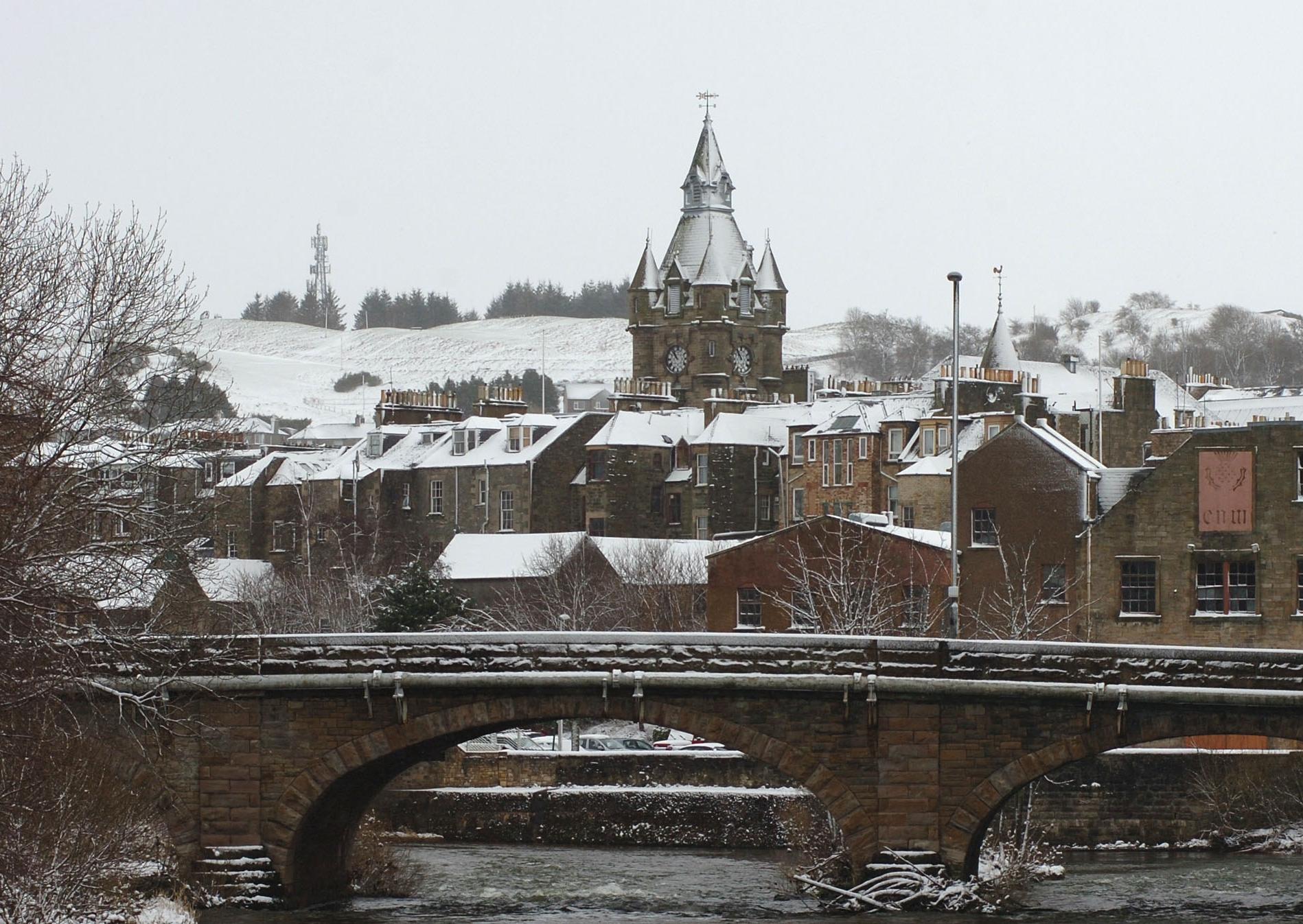 Hawick with a dusting of snow in 2013.
