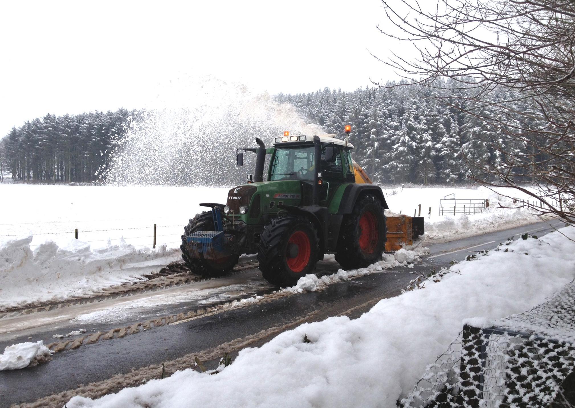 Snow Blower at Stichill in January 2013.