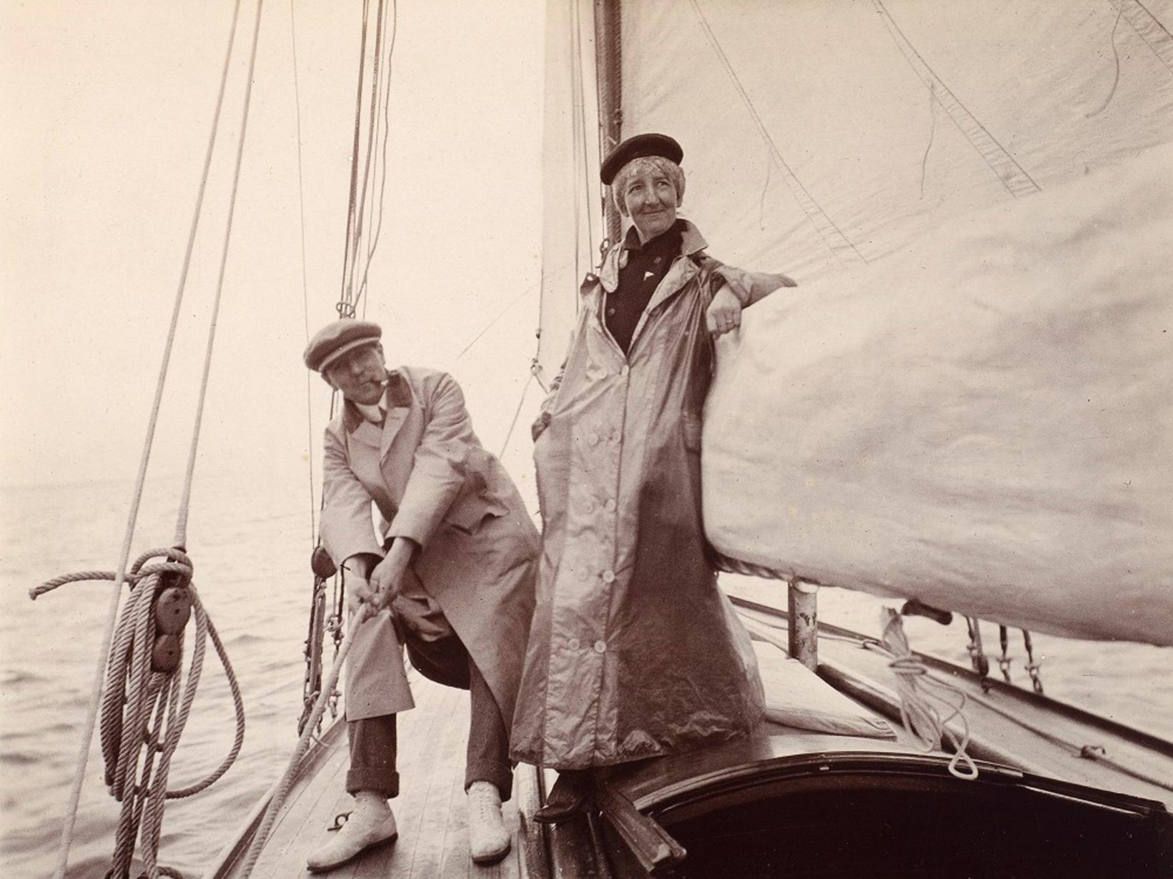 Trips off the west coast of Scotland became particularly fashionable in the early 20th Century with this couple pictured near Ayr.