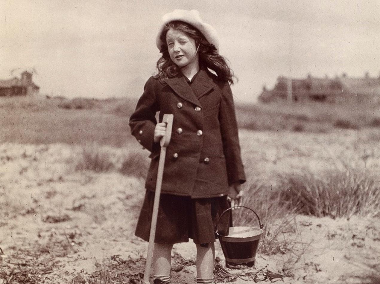 Long days at the beach brought much relief to those living in Scotland's industrial heartlands. This girl is pictured at Ayr, which has long been a popular seaside resort for those living in the West.