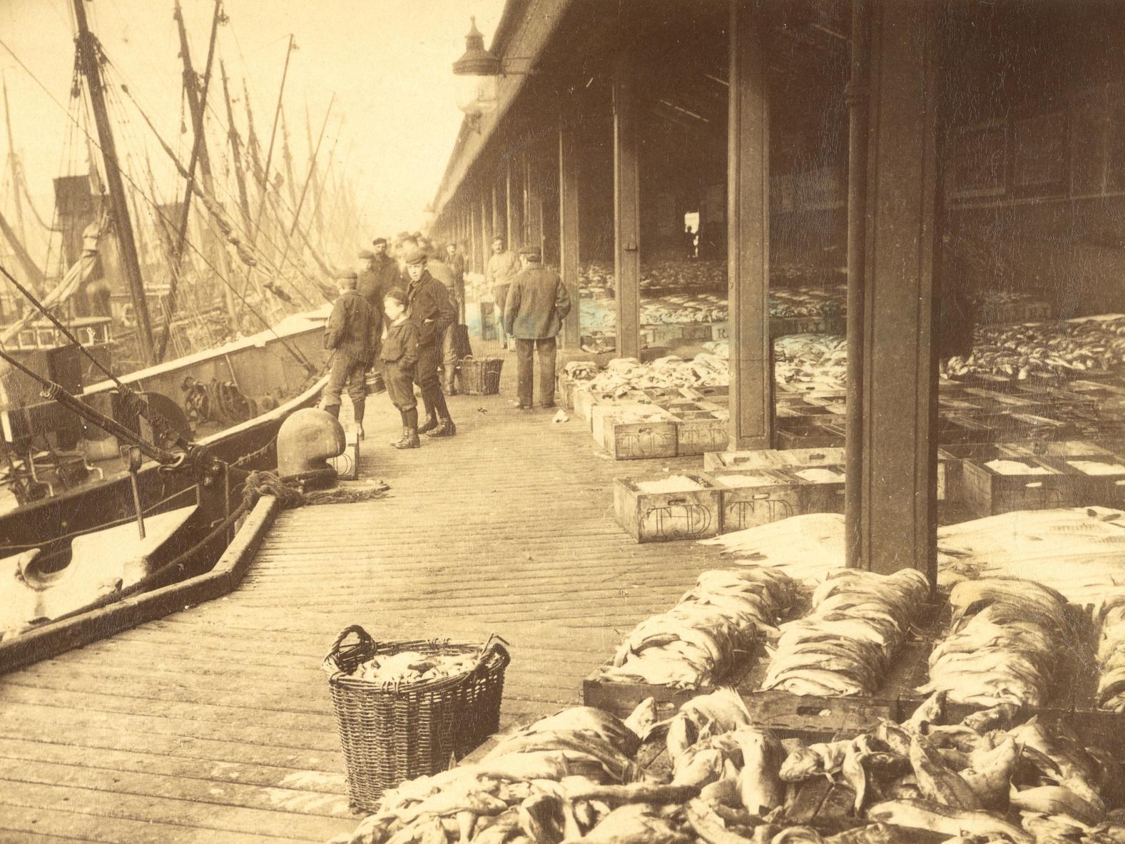 The sea has been a natural mine of wealth and sustenance with the fishing industry still a major plank of the economy. Pictured is Aberdeen Fish Market in 1904.