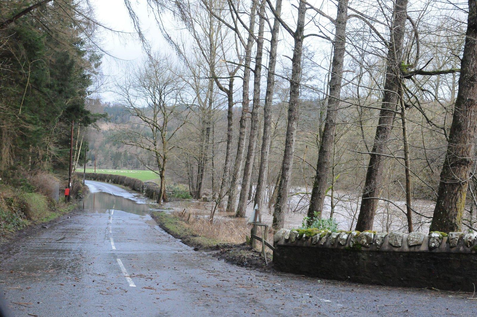 Flooding in the Ettrick Valley.