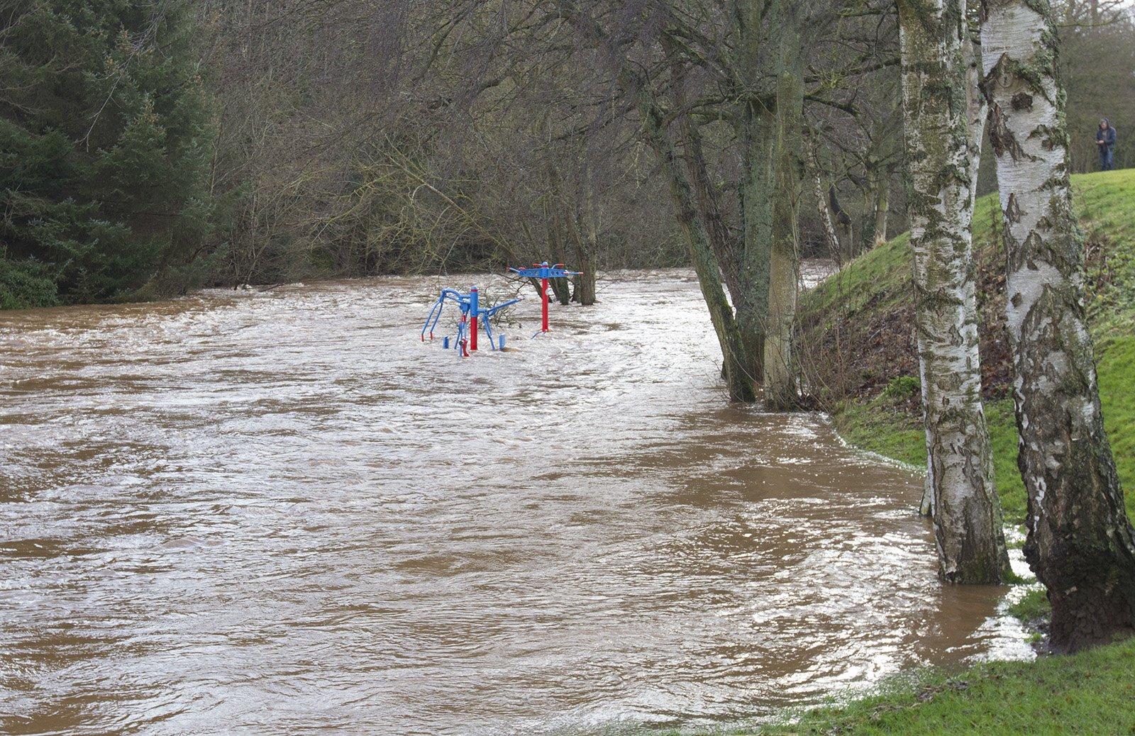 Flooding at Jedburgh's outdoor gym.