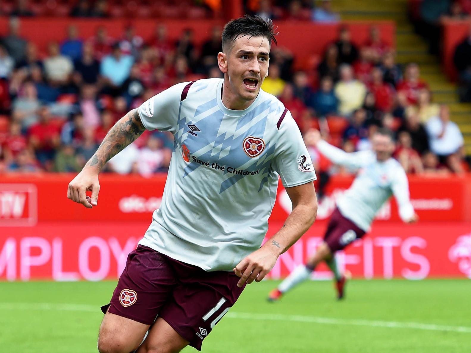 First start in two months and was probably Hearts' best player. Caused Celtic problems in first half.