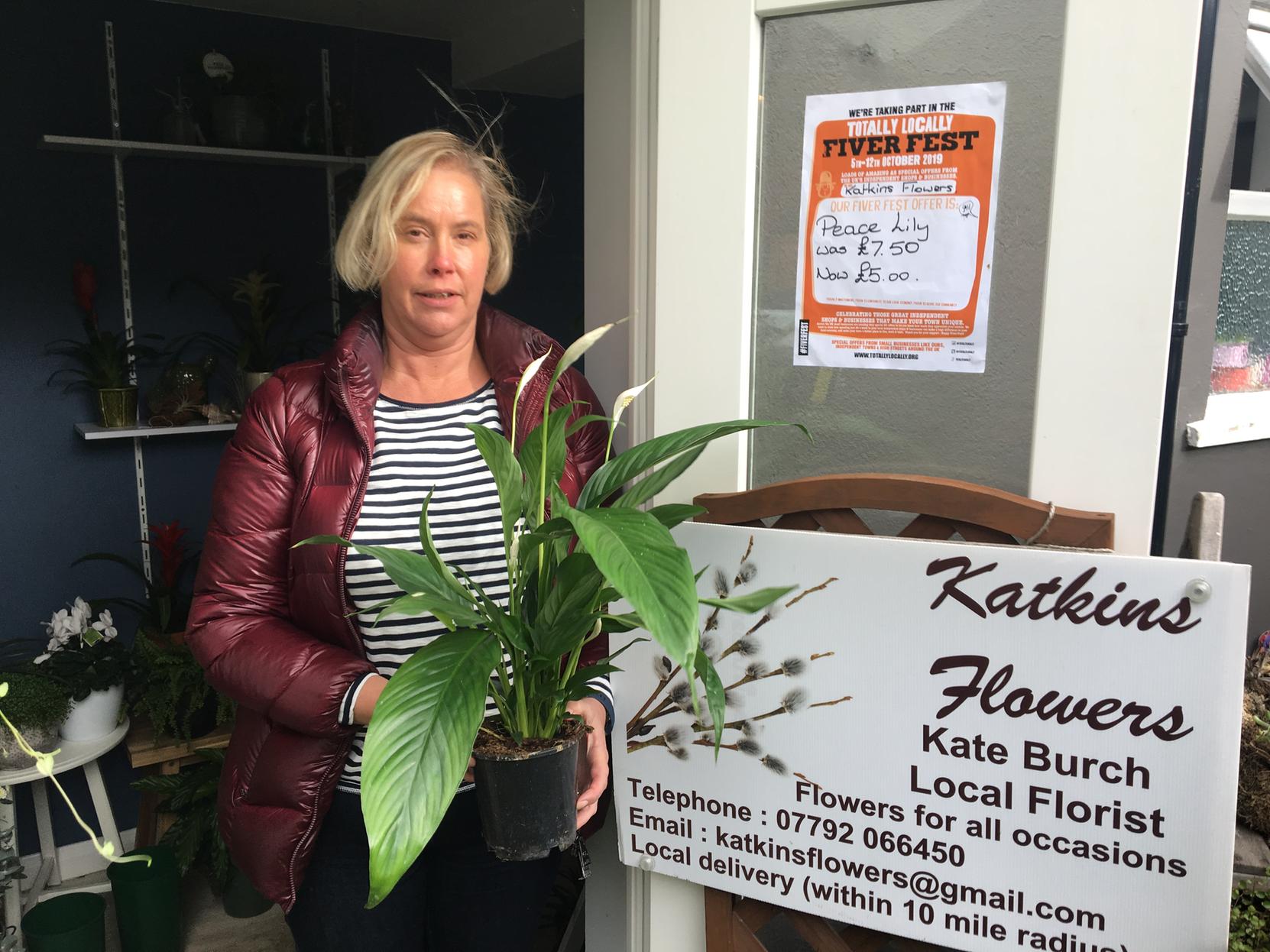 Hosting a special offer on peace lilies