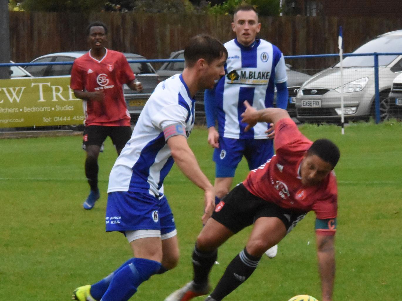 Lloyd Cotton leaves a defender on the ground.