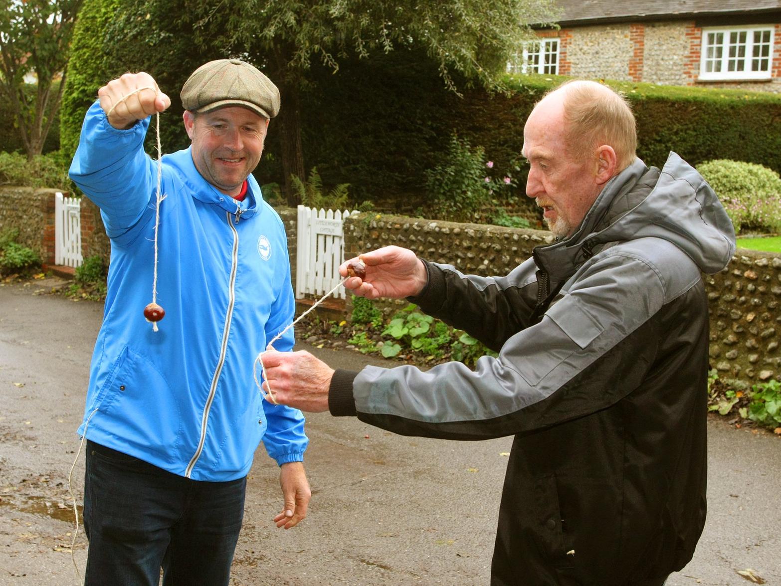 The annual conker competition was held at The Spotted Cow pub in Angmering.