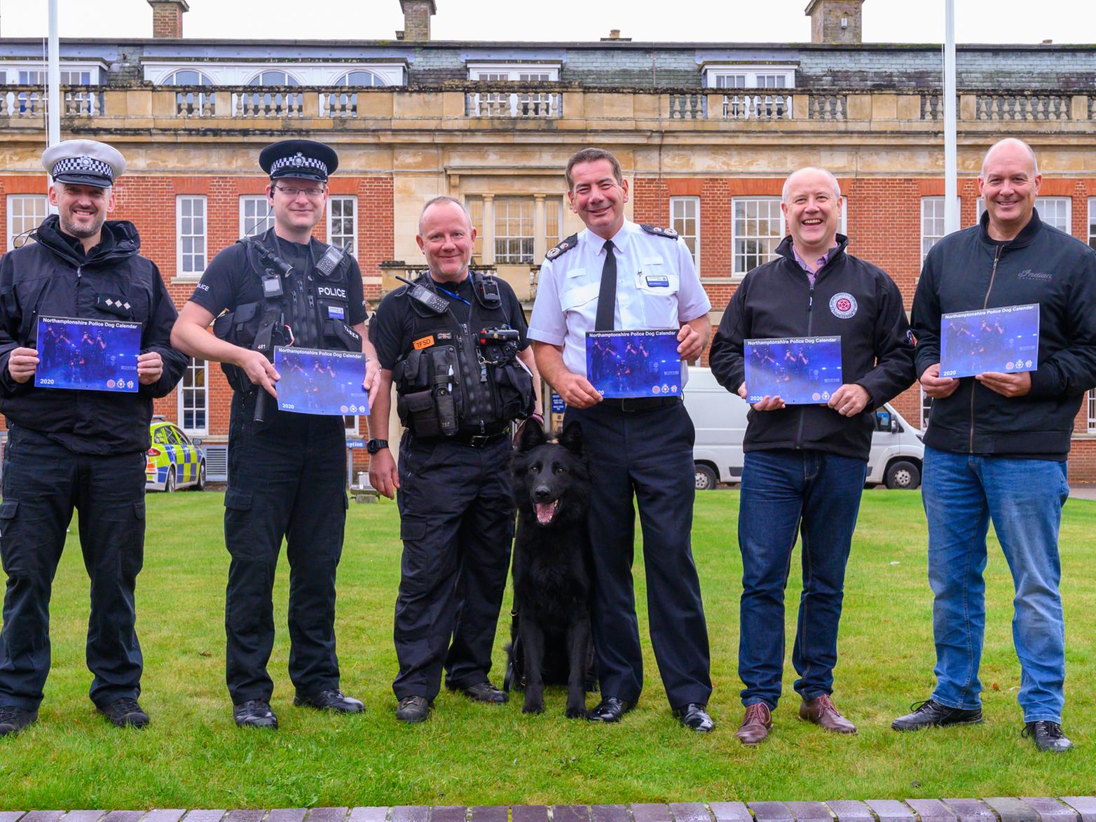 A fundraising calendar showing Northamptonshire Police's canine crimefighters in action is now on sale.