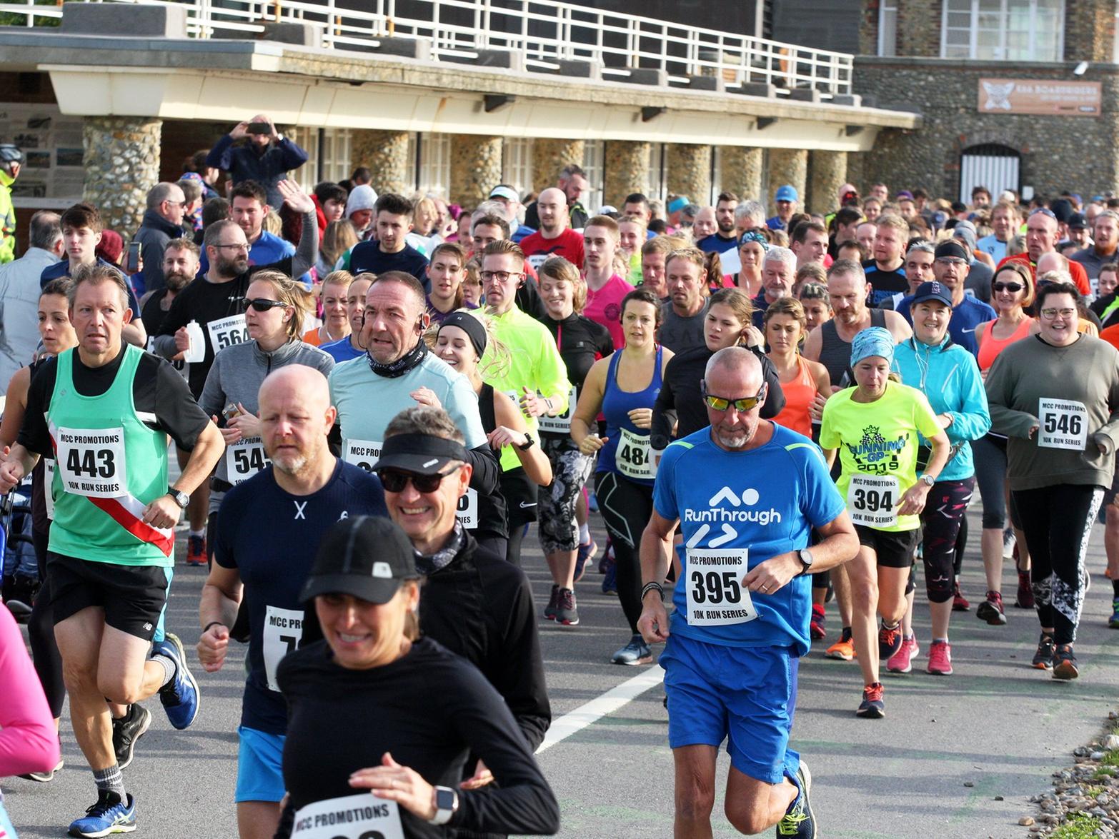 Action from the Worthing Seafront 10k