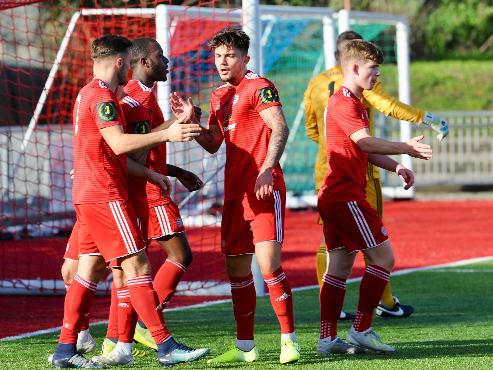 Worthing celebrate Armstrong's opener