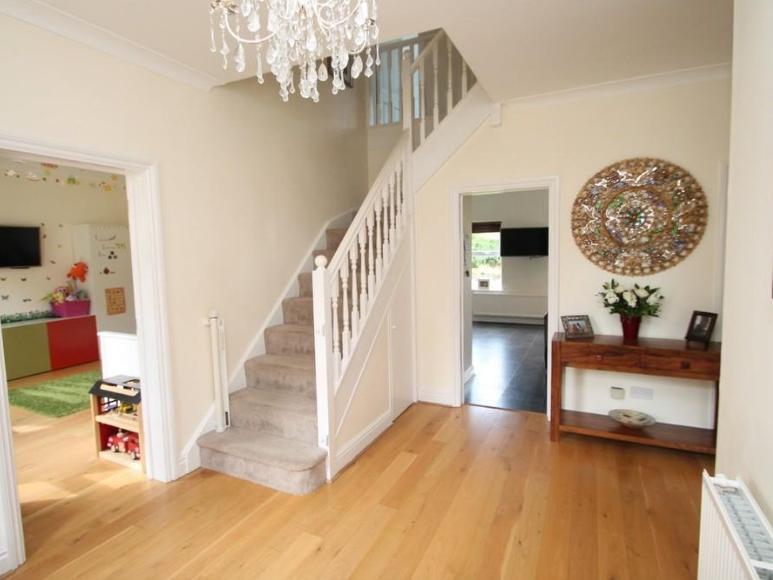 The staircase in the home