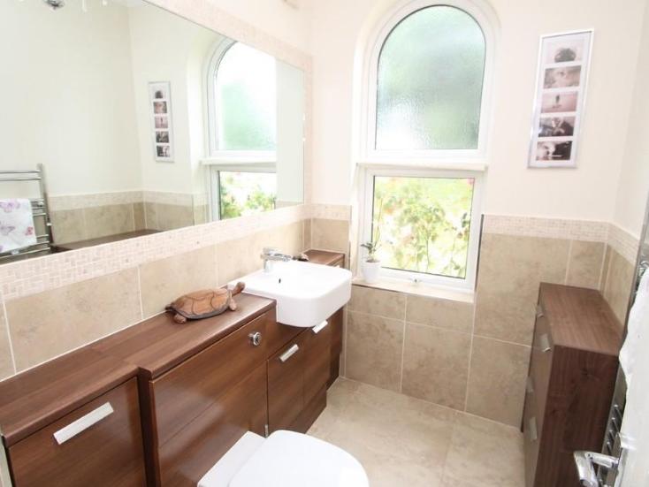 A bright bathroom in the property