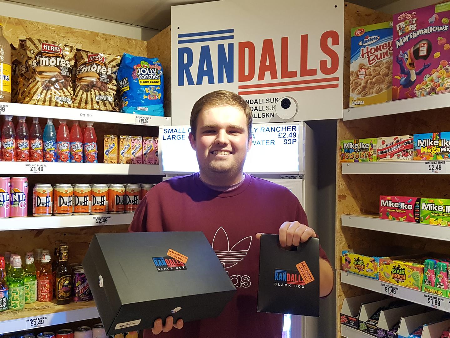 Jarrod runs Randalls in The Bean Hive, which stocks sweets, drinks, cereals and more from around the world. His mystery boxes with a Halloween were a hit and are expected to sell out very shortly. He said Christmas themed mystery boxes will launch in early November.
