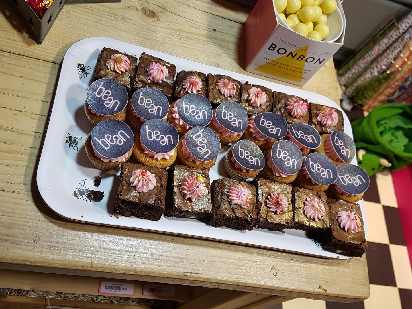 The Bean Hive celebrated their Christmas launch with brownies by Bron's Bakes and glasses of fizz