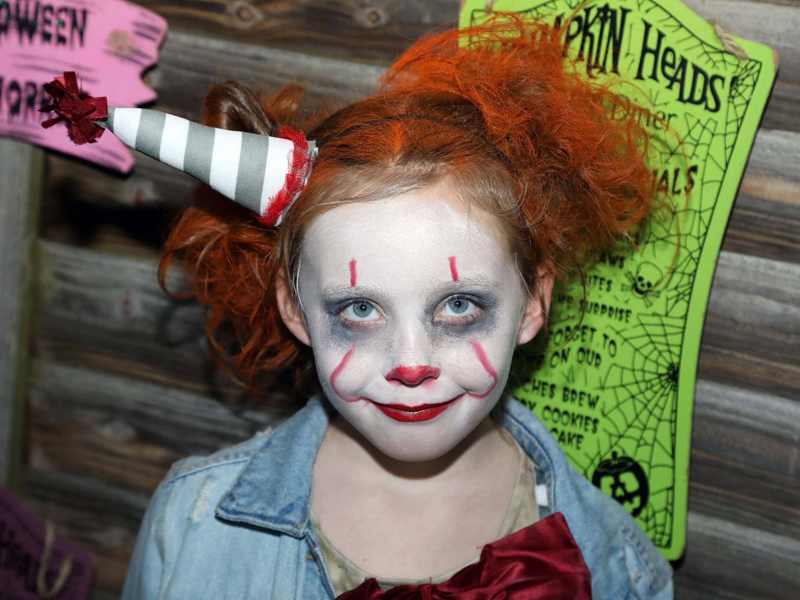 This young clown was almost as scary as the one in the House of Horrors!