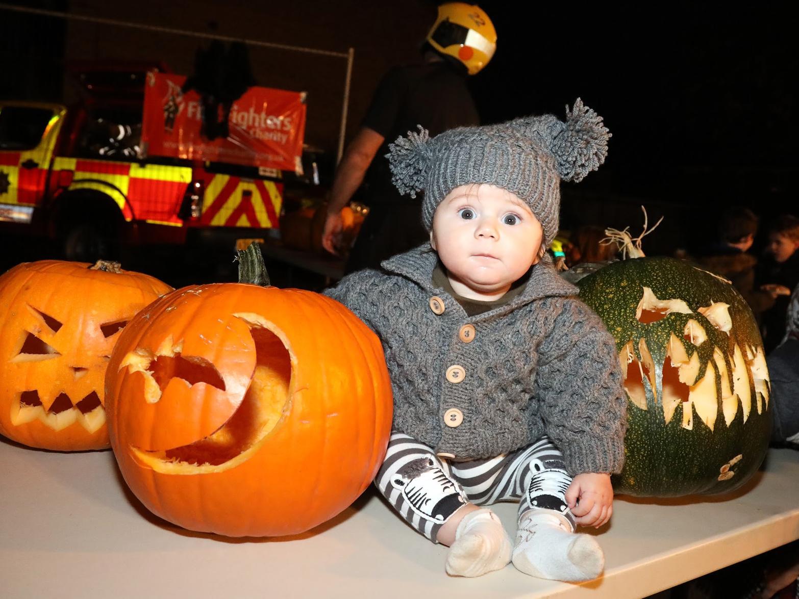 Local families brought along their carved pumpkins with prizes for the best