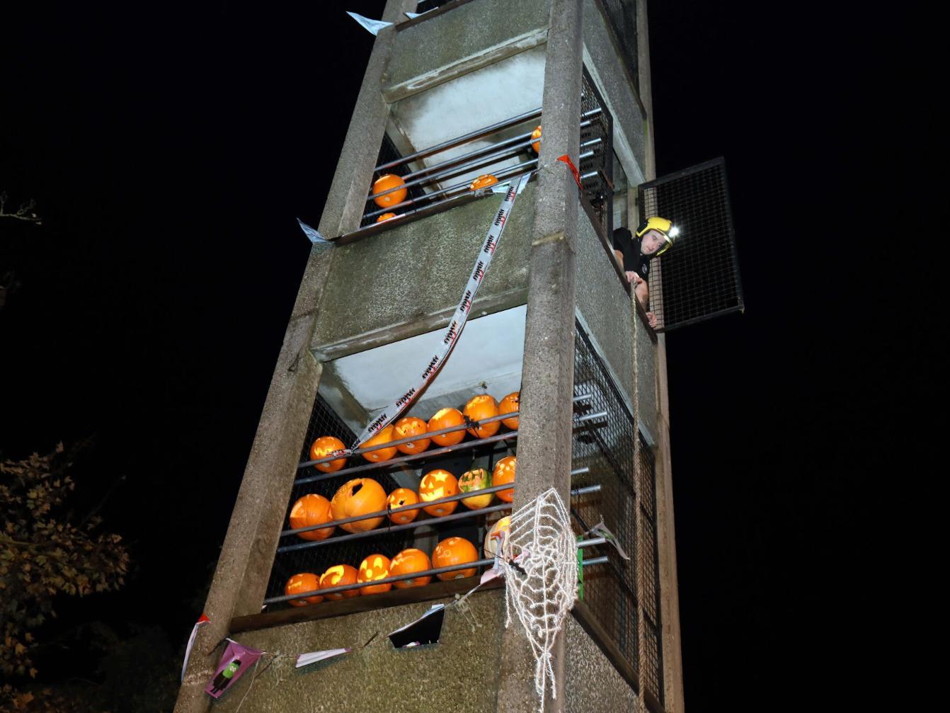The pumpkins were brought to the station between 5pm and 8pm.