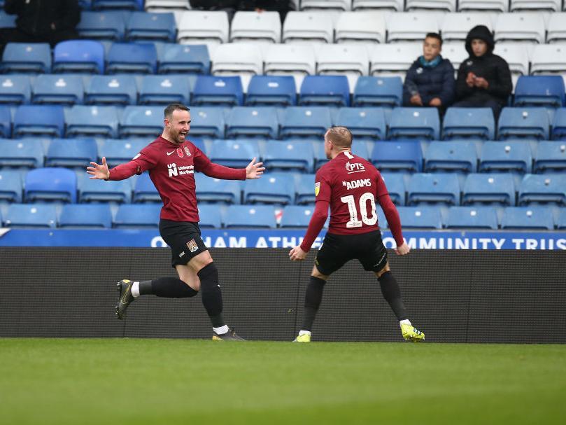 His first goal in league football put Cobblers into an early lead and he might have had two more in before half-time, seeing a shot parried by Oldham's goalkeeper and then hitting the crossbar with a great opening... 7.5