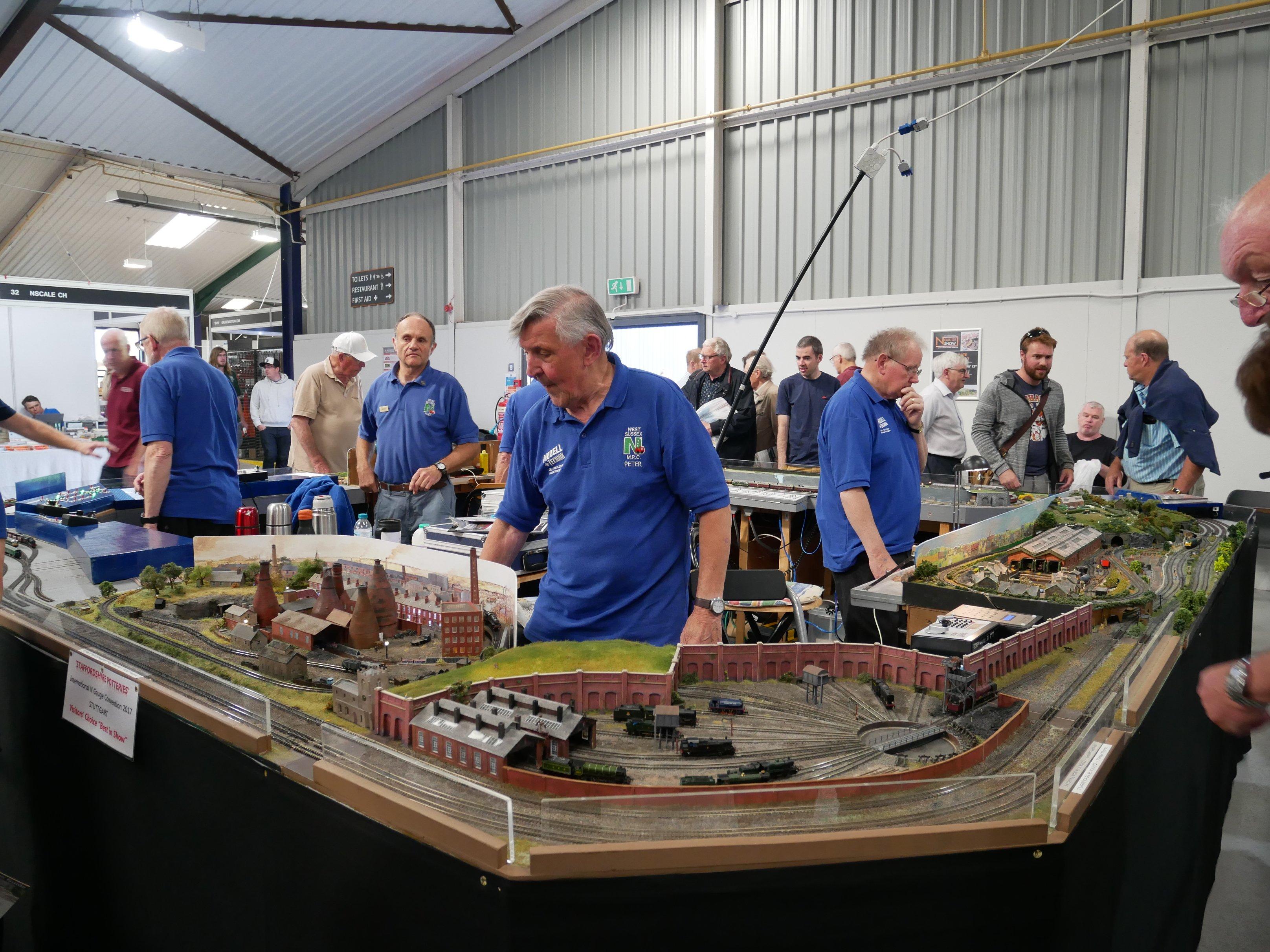 All layouts are made by members at home, to the same standards, and for shows, they are fitted together to make a modular layout