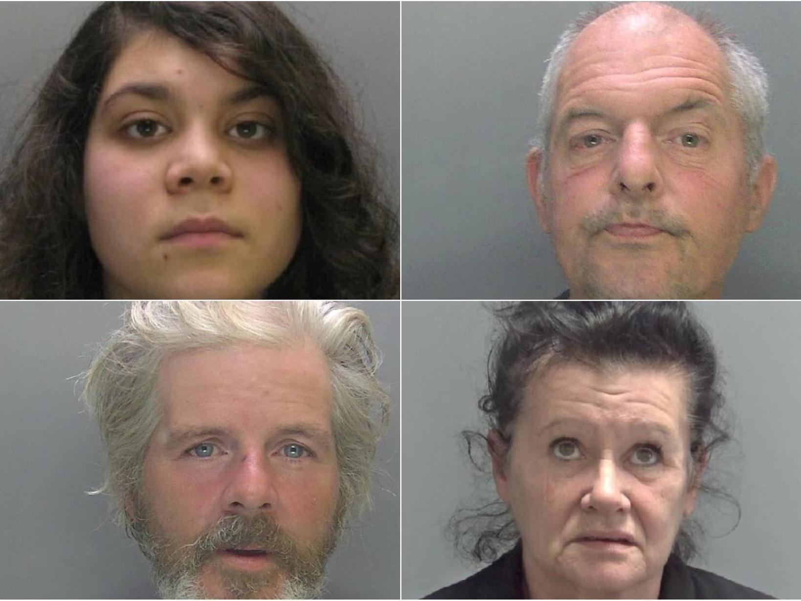 These are the faces of the criminals jailed in Peterborough and Cambridgeshire in October.