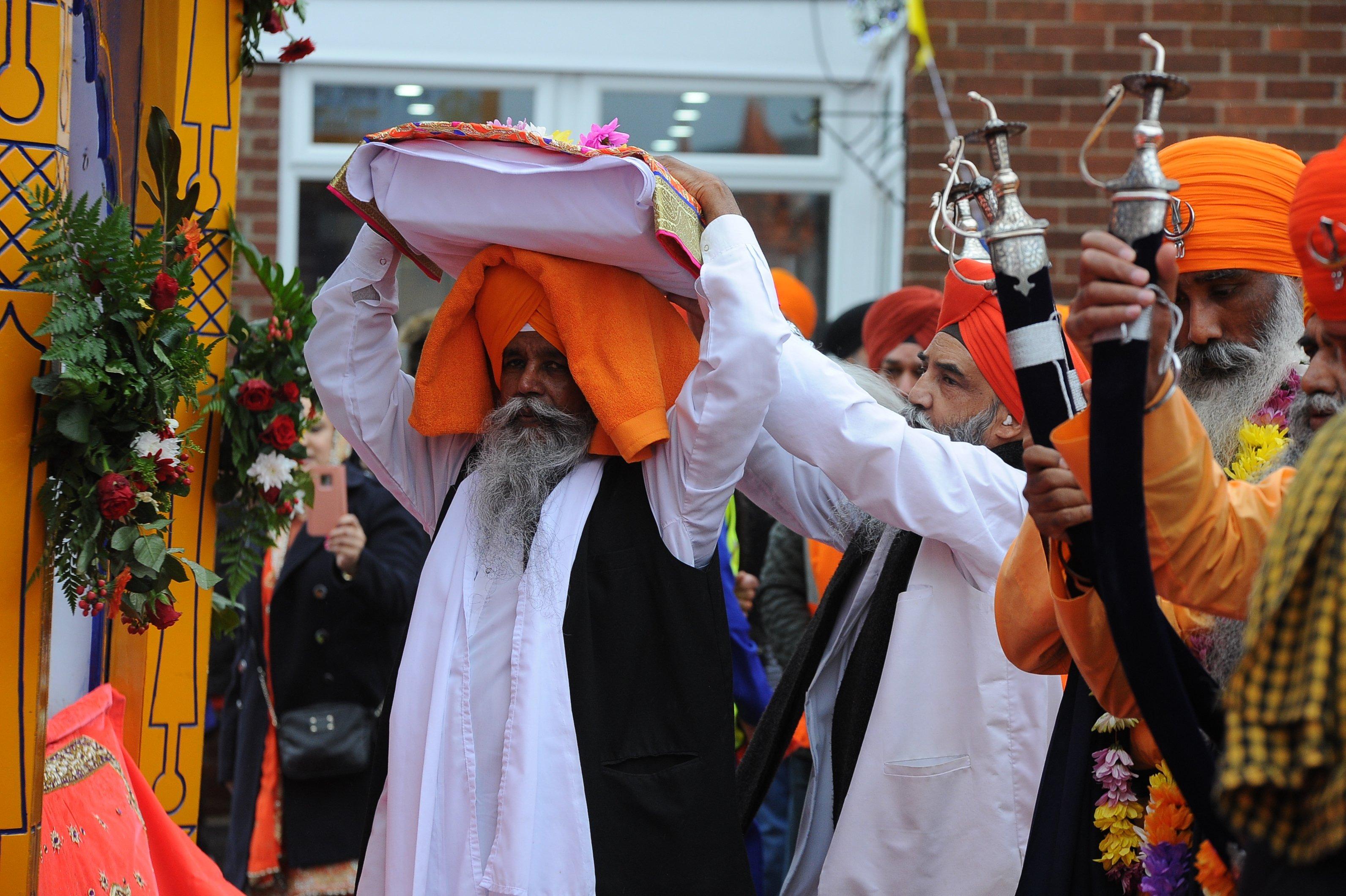 Peterborough Sikh Parade 2019 from the Gurdwara Baba Budha Sahib Temple at Royce Road to Sri Guru Singh Gurdwara Temple at Newark Road EMN-190211-213442009