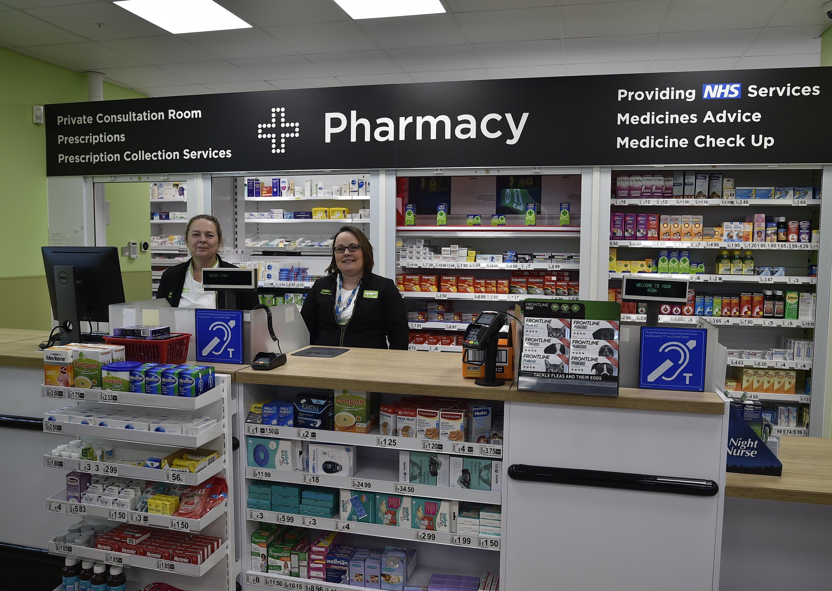 The pharmacy has been relocated to the front of the store