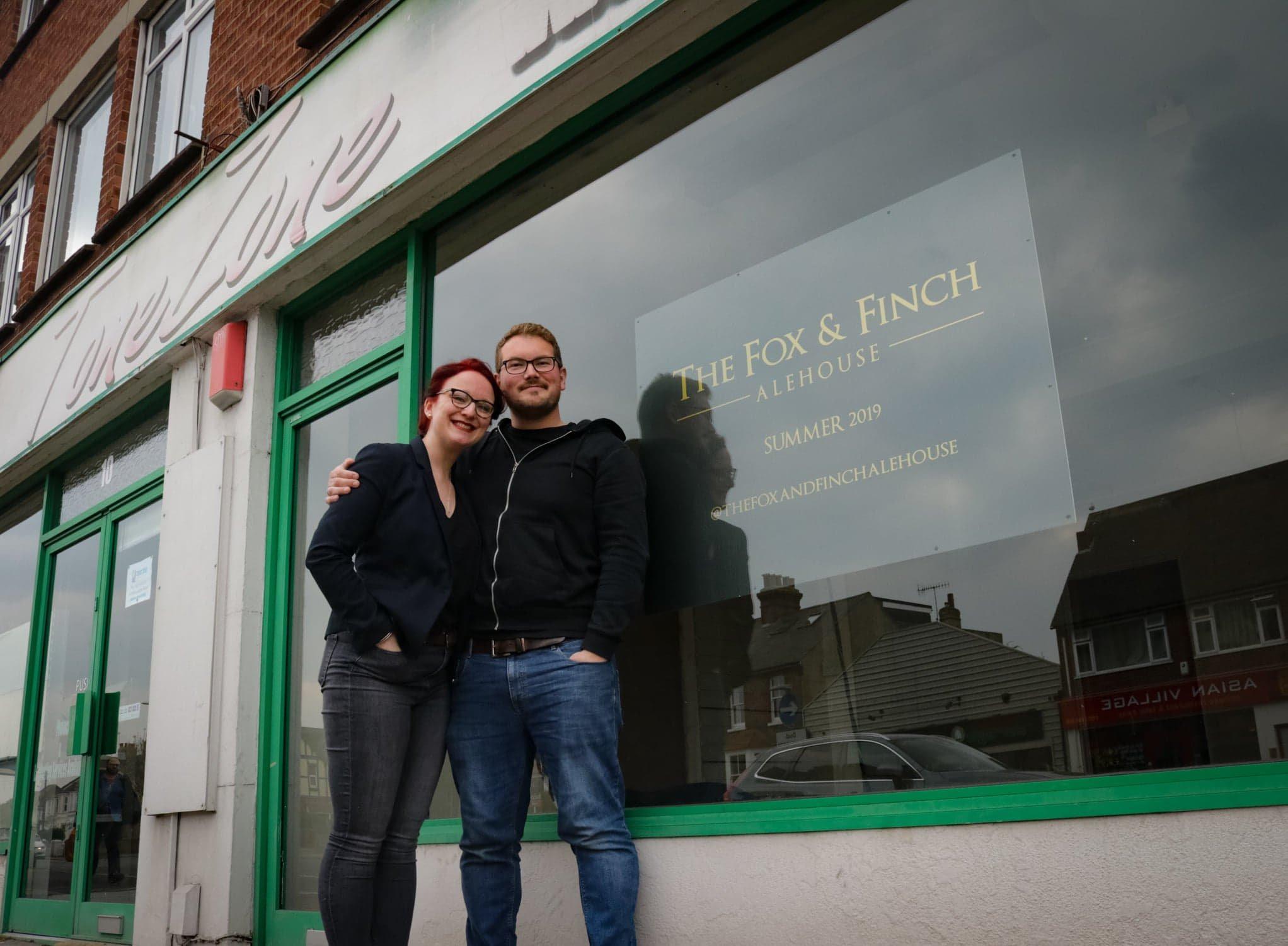 The Fox & Finch owners Mike and Joanne Saveen before the opening