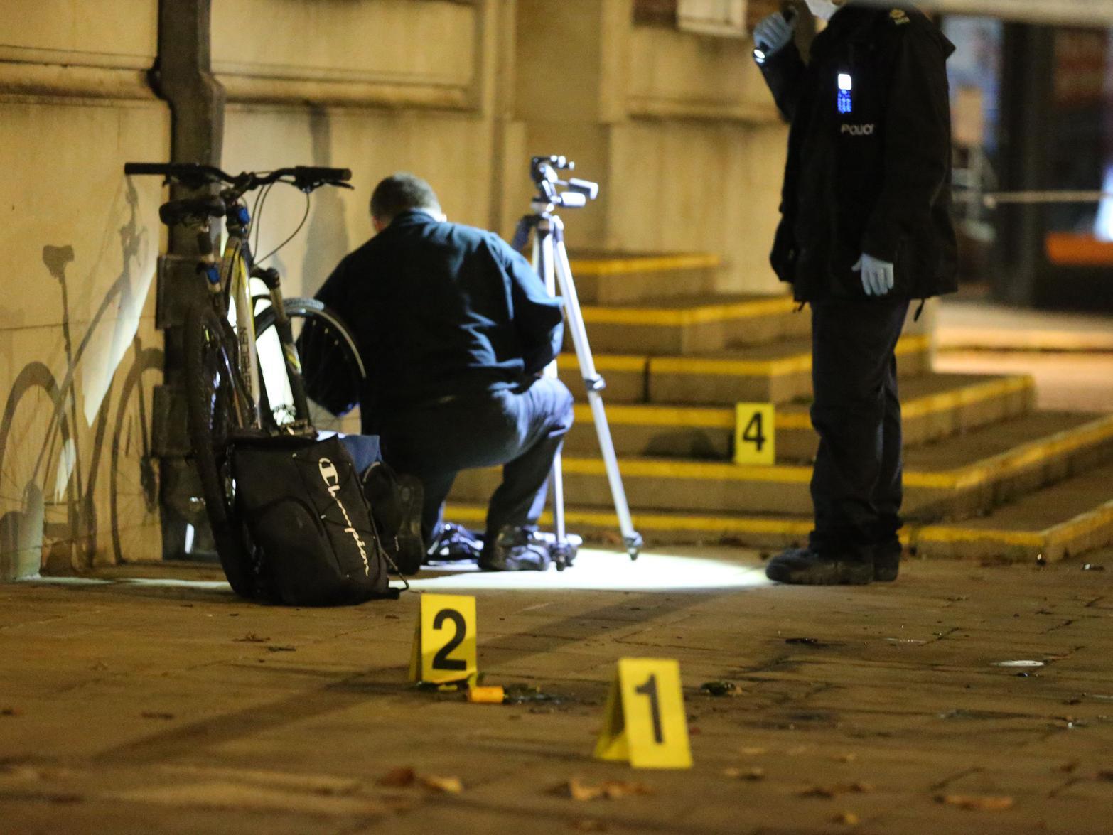 The scene of the incident outside Worthing Town Hall