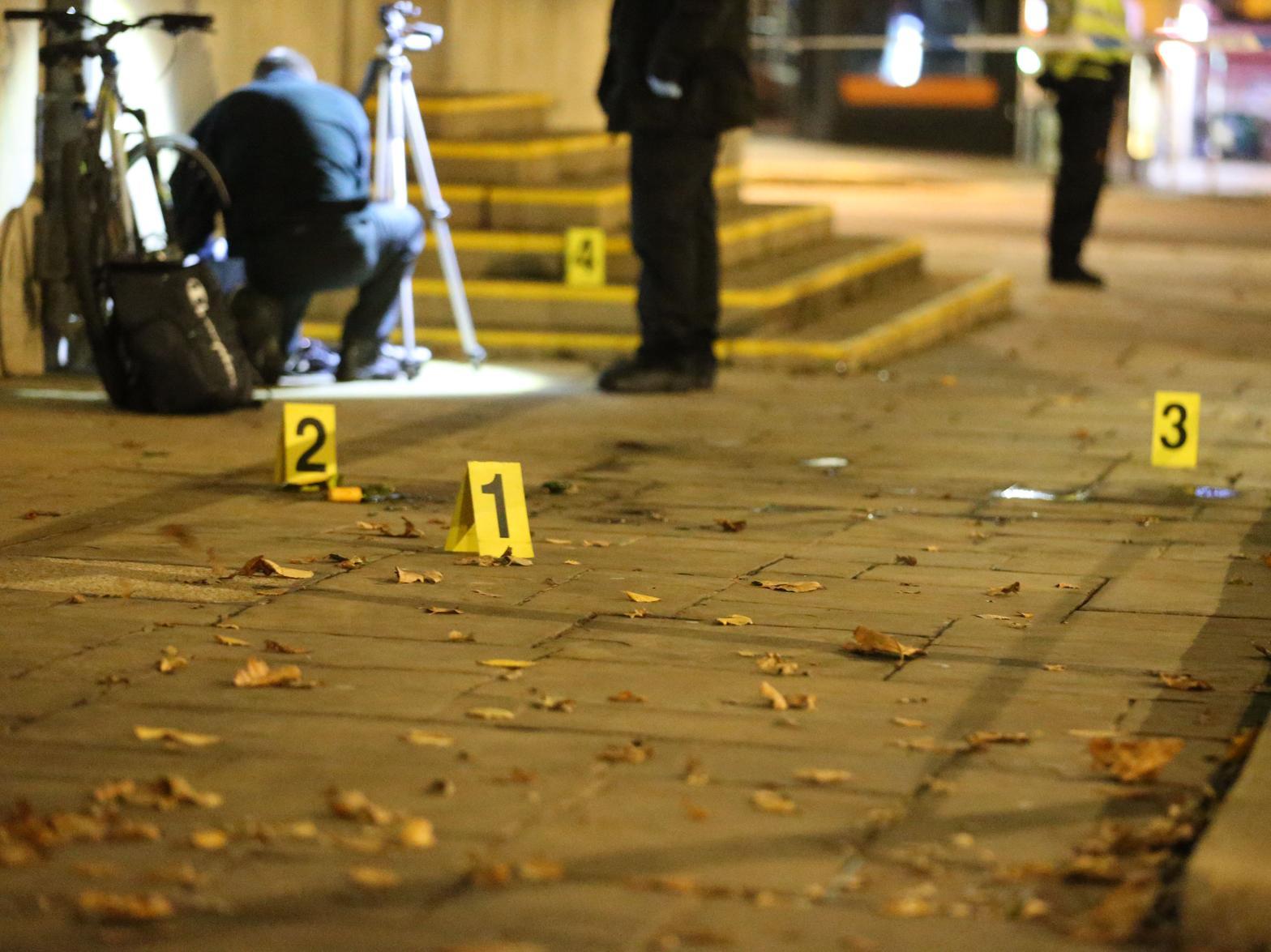 The scene of the incident outside Worthing Town Hall