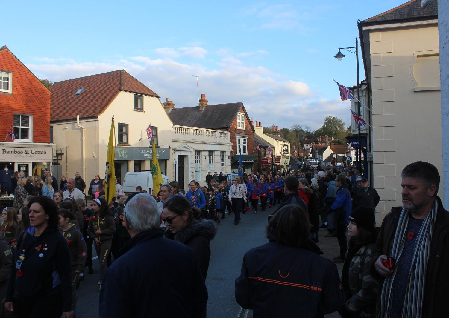 Storrington's Remembrance parade. Photo by Alan Stainer