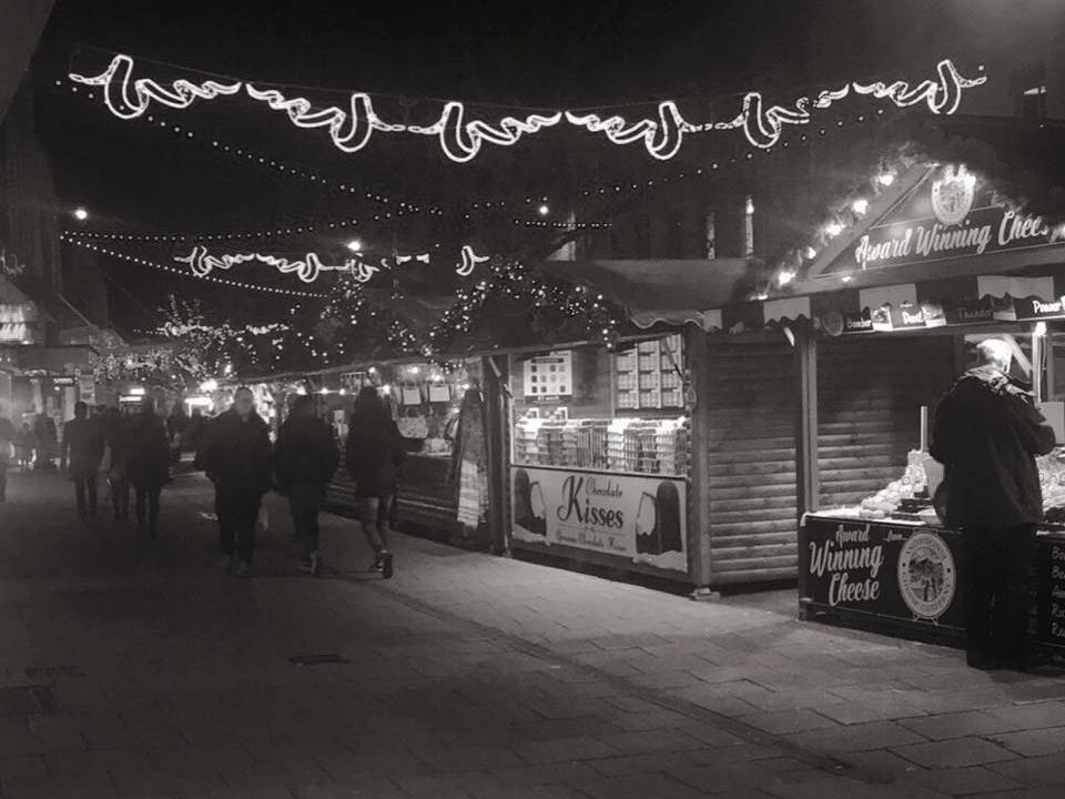 There's no better spot for a Christmas photo than under the market's fairy lights. Picture: Portsmouth Christmas Market
